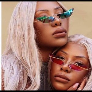 Vintage Red/Gold Car Eye Sunglasses New